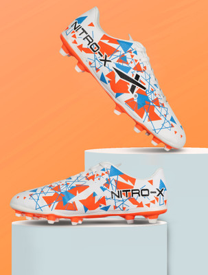 VECTOR X Nitro X Soccer Studs Synthetic Leather Upper | TPU Sole Football Shoes For Men(Multicolor , 6)