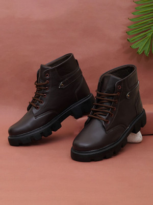 KILLER Lightweight comfort extra-soft with trendy, premium stylish design Boots For Women(Brown , 6)