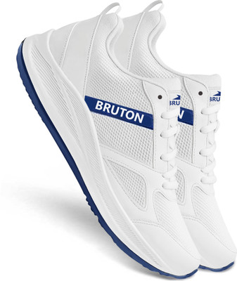 BRUTON Lightweight Running Shoes | Breathable | Comfortable & Durable | Daily Wear Running Shoes For Men(White , 7)