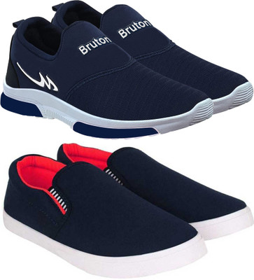 BRUTON 2 Combo Sneaker Shoes Sneakers For Men(Blue, Red , 7)
