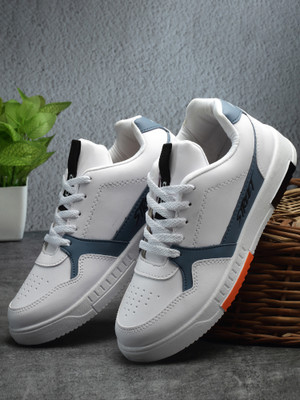 asian Tarzan-05 White Sneakers,Casuals,Loafers,Stylish With Extra Comfort Sneakers For Men(White, Blue , 7)