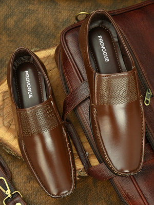 PROVOGUE Slip On For Men(Brown , 8)