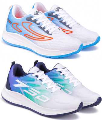 NOBELITE Sneaker, Loafers ,Casual With Extra Comfort Casuals For Men(White, Blue, White, Blue , 6)