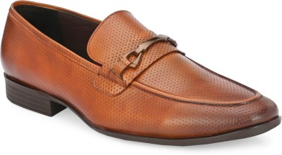 Harrykson London Elegant Party Wear Slip-On Leather Loafers For Men(Tan)