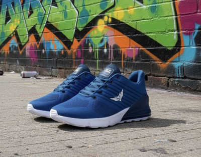 Footox Trendy Casuals Running Shoes For Men(Blue , 9)