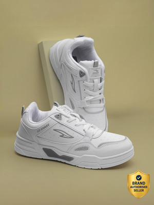 asian Men’s Tango-01 Sneakers | Stylish & Lightweight Shoes with High Grip Sole Sneakers For Men(White, Grey , 8)