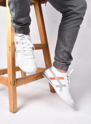 Hitway Sneakers For Men(White, Grey, Orange)