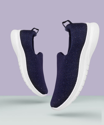 asian Melody-71 Navy Sports,Slip-On,Training,Gym, Slip On Sneakers For Women(Navy, Blue , 5)