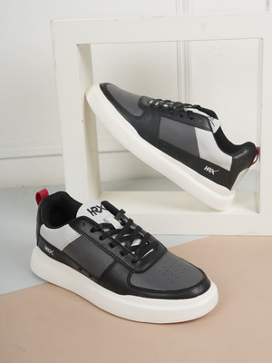 HRX by Hrithik Roshan Regular Styling, Cushioned Footbed with Memory Foam Insole Color Blocked Casual Sneakers For Men(Black, Grey , 10)
