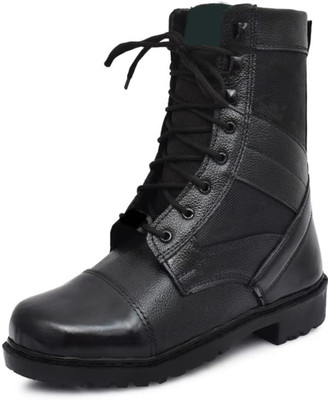 KSF Men’s Classic Rider Black Leather Ankle Boots Boots For Men(Black , 8)