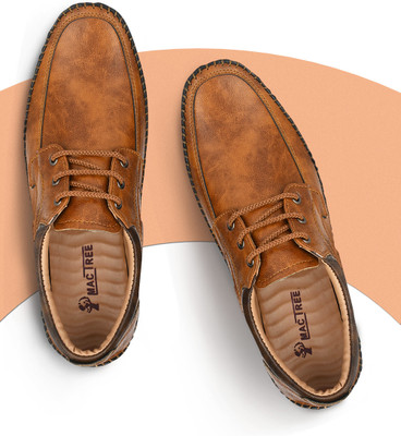 MACTREE Lace Up For Men(Tan , 6)