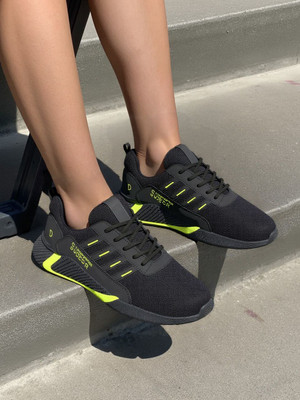 KAVIYAA MERCHANTS Men’s Sports Shoes – Stylish & Lightweight for Active Wear Casuals For Men(Black , 9)