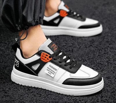 Xtoon casual shoes for mens Sneakers For Men(White, Black , 6)