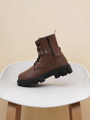TRYME Boots For Women(Brown , 6)