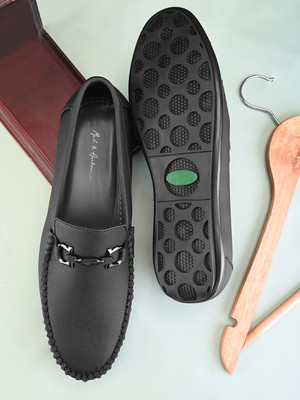 Mast & Harbour Loafers For Men(Black , 9)