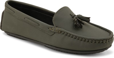 FENTACIA Loafers For Women(Olive , 5)