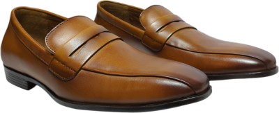 Feet First Genuine Leather Casual Slip-on Loafer Loafers For Men(Tan)