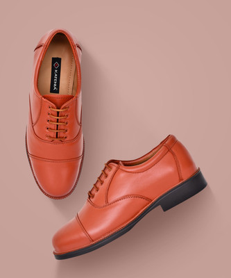 KATENIA Genuine Leather Oxford For Men(Tan , 10)