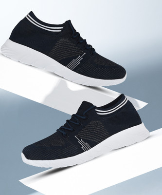 Birde Stylish Comfortable Lightweight, Breathable Socks Sports Running and Walking Shoes For Men(Navy , 8)
