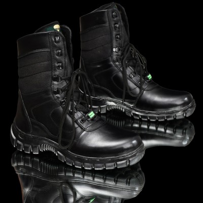 Style Tone LEATHER ARMY SHOES Boots For Men Boots For Men(Black)