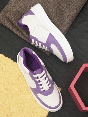 FASHION VICTIM Sneakers For Women(White, Purple)