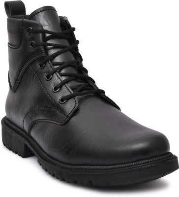 PROVOGUE Black Casual Boots For Men Boots For Men(Black , 10)