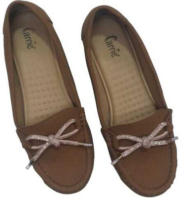 Carrie Women Office Wear Formal Bellies Latest Ballet Flats Shoes Party Wear For Women(Tan , 10)