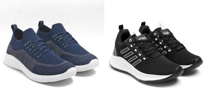 Face Stylish Sports Shoes for Men – Ideal for Running, Gym & Training Sneakers For Men(Black, Navy , 10)