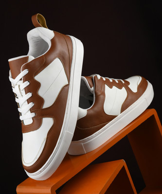 HRX by Hrithik Roshan Rerooted Classics Sneakers For Men(Tan , 7)