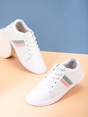 Kreverse Lightweight premium comfort summer trandy Sneakers For Women(White)
