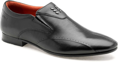 RUOSH The Tera Black Men Occasion Slip-on Ruosh Slip On For Men(Black , 10)