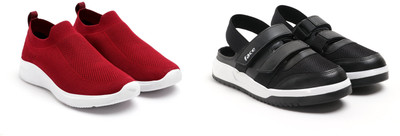 Face Stylish Sports Shoes for Men – Ideal for Running, Gym & Training Sneakers For Men(Black, Red , 9)