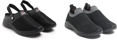 Face Stylish Sports Shoes for Men – Ideal for Running, Gym & Training Sneakers For Men(Black, Black , 6)