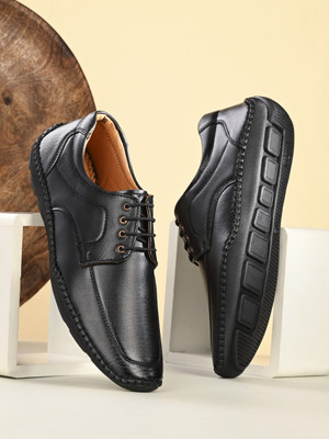 INVICTUS Formal Derby Synthetic Leather For Men Derby For Men(Black , 8)