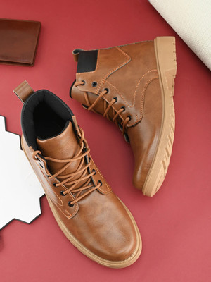 ARIWA Stylish Comfortable Para Lace Up Boot For Men Boots For Men(Tan , 7)