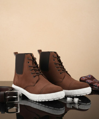 Real Bliss Stylish Casual chelsea Boots for Men Boots For Men(Brown , 7)