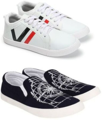 HOTSTYLE Sneakers For Men(Black, White)