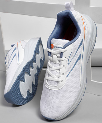 CAMPUS CONOR Sports Shoes |Mesh Upper for Improved Airflow| ExtraBounce Insole |Lace-Up Running Shoes For Men(White , 9)