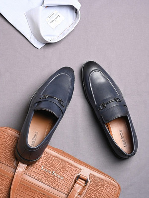 LOUIS STITCH Mens Blue Formal Slipon Mocassin Shoes for Men (RGMCAB) - UK 6 Mocassin For Men(Blue , 6)