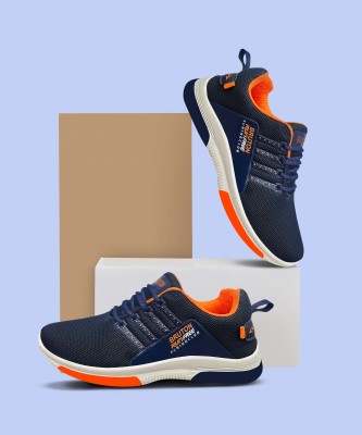 BRUTON Trendy Sports Running Running Shoes For Men(Blue, Orange , 10)