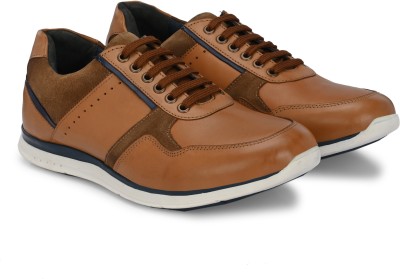 Delize Genuine Leather Casuals For Men(Tan , 8)