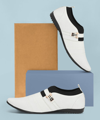 bluemaker Partywear for men casual for men Party Wear For Men(White , 8)