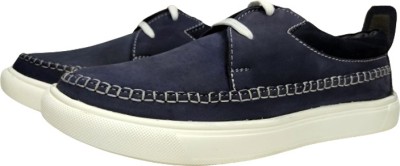 KOXA RA 760 Blue 8 Nubuck Leather Classic Sneakers For Men(Blue , 8)