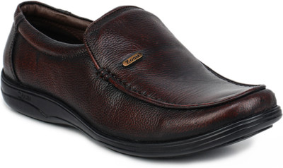 Zoom Shoes Genuine Leather Slip-On Lightweight Comfy & Stylish for Office/Party Loafers For Men(Brown , 8)