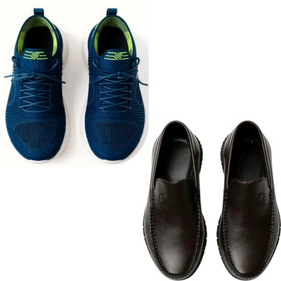 Plama Stylish Casual Shoes for Men – Perfect for Daily Wear Casuals For Men(Navy, Black , 8)