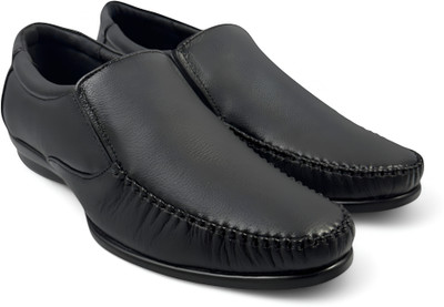 Greenfoot Classic & Stylish Leather Shoes for Office, Business, and Special Occasions Mocassin For Men(Black , 6)
