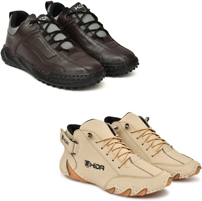 Hida Comfort Fit Sports Shoes for Gym & Outdoor Wrestling Shoes For Men(Brown, Tan , 7)