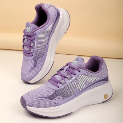 CAMPUS CIARA Women's Sports Shoes | Breathable Mesh Upper & Cushioned Insole | Lace-Up Running Shoes For Women(Purple , 4)