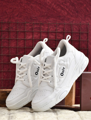 Mickline OGIY CLASSIC WHITE SNEAKERS Outdoors For Men(White , 10)