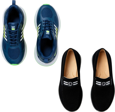 Plama Stylish Casual Shoes for Men – Perfect for Daily Wear Casuals For Men(Navy, Black , 9)